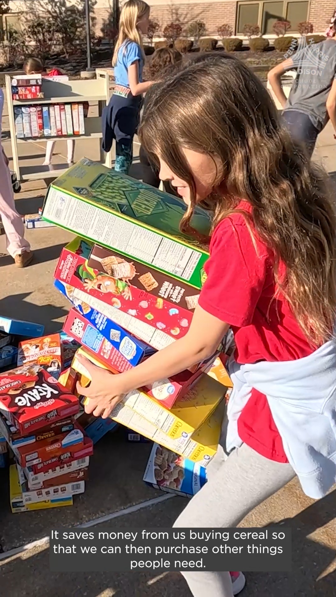 Northpoint collected 1,547 cereal boxes for a local food bank and celebrated by creating a "Cereal Train" through the school, take a look! #PHMExcellence