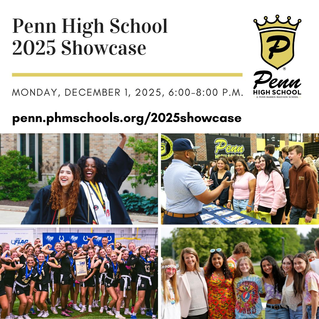 📣 Calling all future and current Kingsmen!
The annual Penn Showcase is coming up Monday, December 1st. Tour classrooms, meet teachers, and explore next year’s course options, including Penn’s new Career Pathway courses: including Real Estate, Healthcare (CNA), Finance Apprenticeship and many more. This event is open to in-district families interested in enrolling in Penn, existing P-H-M 8th grade families, as well as current Penn students. 
#PHMExcellence