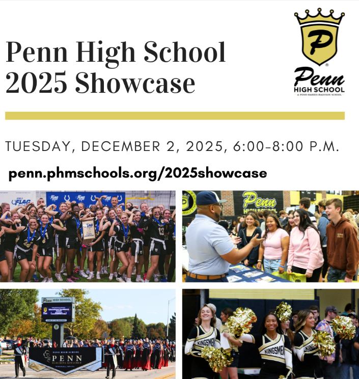 Penn Showcase will now take place tomorrow, Tuesday, Dec. 2nd. Visit penn.phmschools.org/2025showcase for details.