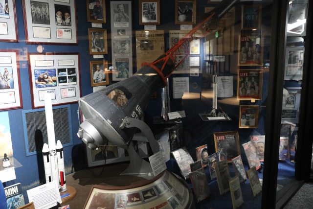 This image depicts a display case in what appears to be a museum or exhibit space.