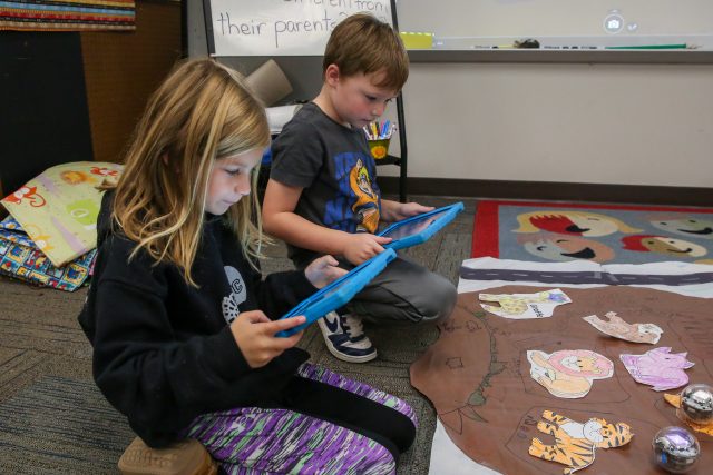 students with spheros